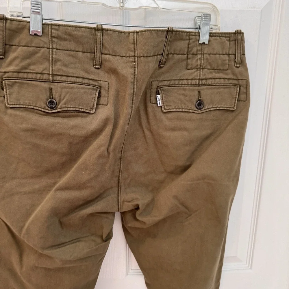 Levis Tab Twills Jeans Men's 34x34  Green Straight 100% Cotton Flap‎ Pockets